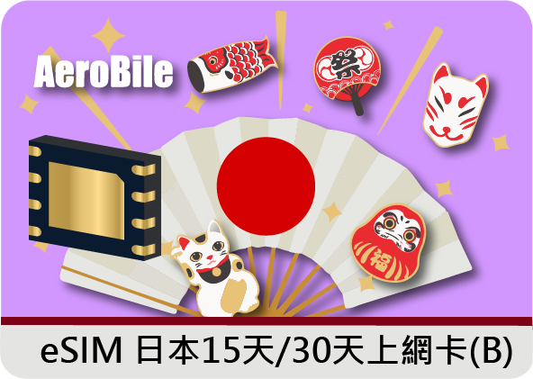 eSIM日本15天/30天上網卡(B)